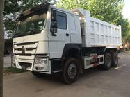 16m3 6x4 White Heavy Duty Truck รถดั๊มเบิ้ล Wheel Lift Hydraulic Front Lift Type