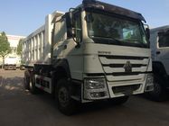 16m3 6x4 White Heavy Duty Truck รถดั๊มเบิ้ล Wheel Lift Hydraulic Front Lift Type