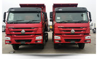 Sinotruk Heavy Duty 6 Wheel Dump Truck แรงม้า 251-350hp สีแดง