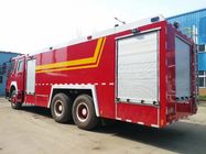 รถบรรทุกอเนกประสงค์สีแดง HOWO Heavy Duty Emergency รถบรรทุกดับเพลิงขนาด 6x4