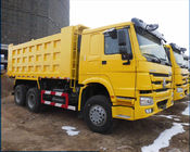 สีเหลือง 371hp Heavy Duty Dump Truck 6x4 พร้อมพวงมาลัย ZF8118