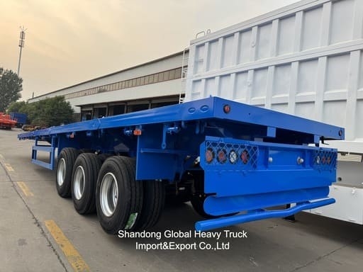 3 แอ็กซ์ 40 ตัน 13.45m Wabco BPW แอ็กซ์ สะพายอากาศ แผ่นเรียบ Semi-trailer