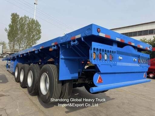 3 แอ็กซ์ 40 ตัน 13.45m Wabco BPW แอ็กซ์ สะพายอากาศ แผ่นเรียบ Semi-trailer