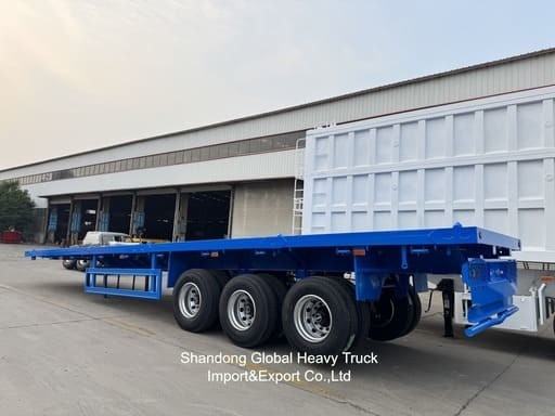 3 แอ็กซ์ 40 ตัน 13.45m Wabco BPW แอ็กซ์ สะพายอากาศ แผ่นเรียบ Semi-trailer