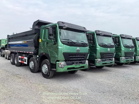 Sinotruck Howo 50ton รถขนของ 8x4 375hp Euro2 งานหนัก รถขนของใหม่และมือสอง