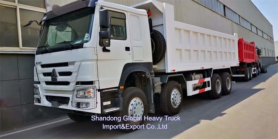 รถจีน ซีโนทรัค ฮูโว 400hp ทิปเปอร์ 8x4 มินิ 60 ตัน Canter รถขยะใหม่