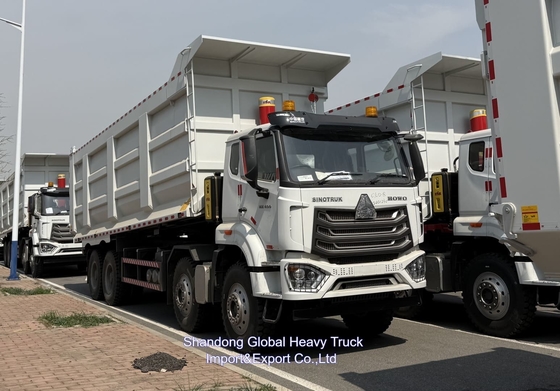 รถจีน ซีโนทรัค ฮูโว 400hp ทิปเปอร์ 8x4 มินิ 60 ตัน Canter รถขยะใหม่