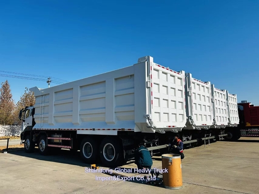 รถจีน ซีโนทรัค ฮูโว 400hp ทิปเปอร์ 8x4 มินิ 60 ตัน Canter รถขยะใหม่