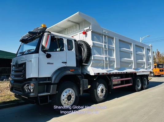 Sinotruck Howo 50ton รถขนของ 8x4 375hp Euro2 งานหนัก รถขนของใหม่และมือสอง