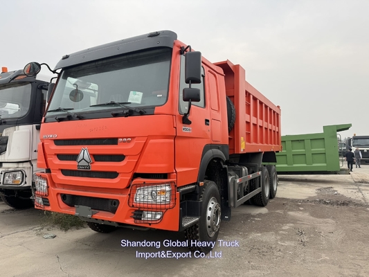 รถบรรทุก Sinotruck จีน โฮโว 371 รถกระบะมือสอง 6x4 30 ตัน รถกระบะมือสอง