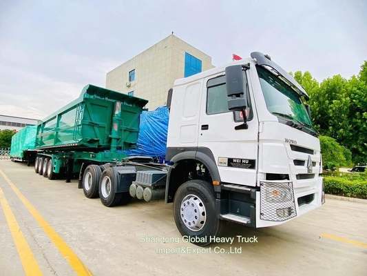 Sinotruk HOWO ใหม่ / มือสอง 371HP ยูโร 2 6X4 Rhd มือขวาขับรถบรรทุก รถติดรถยนต์ หัวรถยนต์