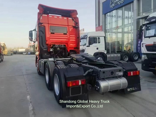 10 ล้อ 6X4 40t Sinotruk HOWO คอนเทนเนอร์คาร์โก รถยนต์