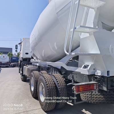 เครื่องผสม 10 ล้อ HOWO 6X4 8cbm 9cbm 371HP รถบรรทุกผสมคอนกรีต
