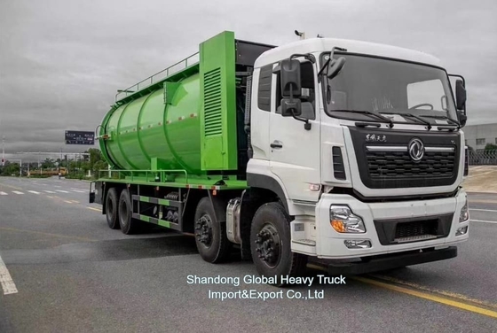ราคาโรงงาน 8*4 380hp รถบรรทุกดูดน้ําเสีย Dongfeng Chassis 18000L ถัง
