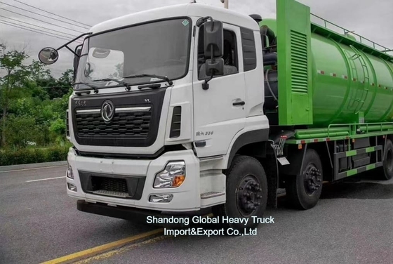 ราคาโรงงาน 8*4 380hp รถบรรทุกดูดน้ําเสีย Dongfeng Chassis 18000L ถัง