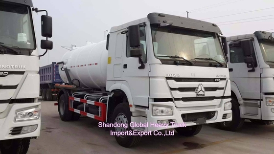 HOWO 10000L รถบรรทุกระบายน้ําอากาศ ถังระบายน้ําอากาศ ถังล้างระบายน้ําอากาศ ถังดูด