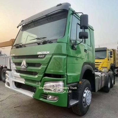โฮโว 6x4 รถบรรทุกถังรถยนต์ใช้ Sinotruk LHD RHD ขับรถยนต์ระยะไกล รถบรรทุกหัว