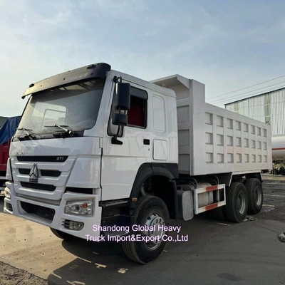 โรงงานขายตรง ขายมือสอง / ใหม่ HOWO รถบรรทุกขยะ 6 * 4 Sinotruk 340HP / 380HP / 400HP รถบรรทุกมินิเทปเปอร์