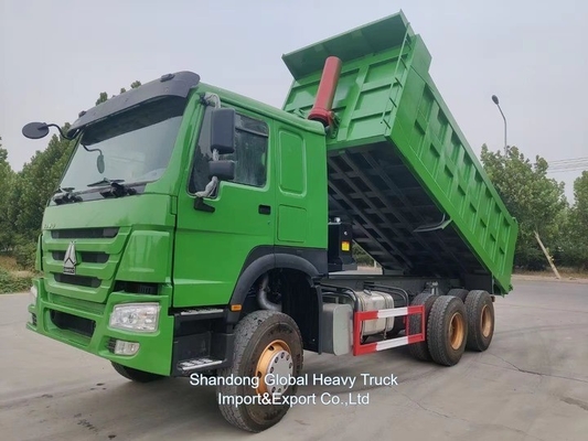 Sinotruk มือสอง ขนส่งทราย ภาระหนัก ดัมเปอร์ใช้ Hohan A7 400HP 6 * 4 ทิมเปอร์ Dump Truck