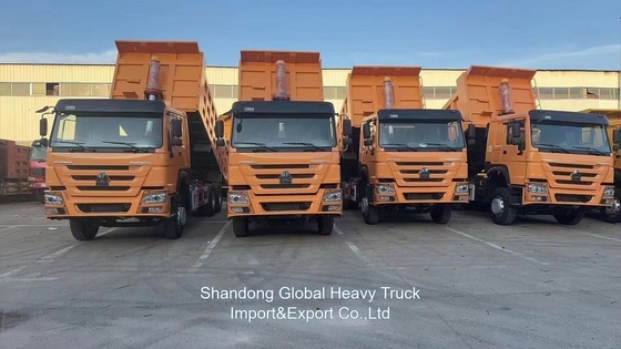 คุณภาพดี 371HP 375HP 6*4 10 ล้อ ใช้ HOWO รถบรรทุกถัง