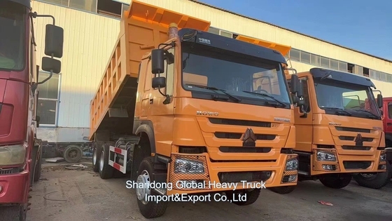 คันขับขี่มือซ้ายที่ใช้ใหม่ รุ่นหนัก 6X4 HOWO รถขนของ 10 ล้อ รถขนของ