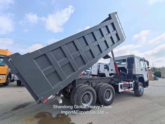 รถกระบะหนักมือสอง 6*4 375HP Sinotruk HOWO รถกระบะกระบะกระบะ