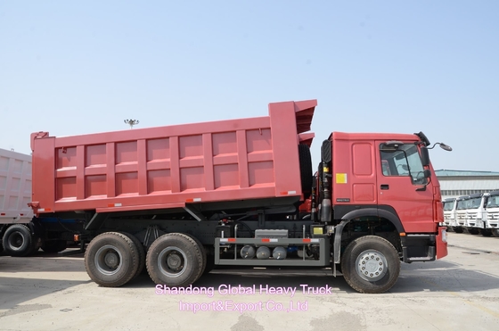 Sinotruk มือสอง ขนส่งทราย ภาระหนัก ดัมเปอร์ใช้ Hohan A7 400HP 6 * 4 ทิมเปอร์ Dump Truck