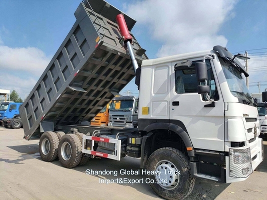 รถกระบะหนักมือสอง 6*4 375HP Sinotruk HOWO รถกระบะกระบะกระบะ