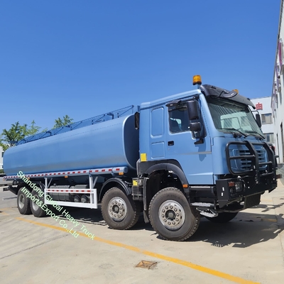 รถบรรทุกน้ำมันเชื้อเพลิงดีเซล แก๊ส น้ำมัน Sinotruk 8*4 12 ล้อ LHD Rhd มือสอง