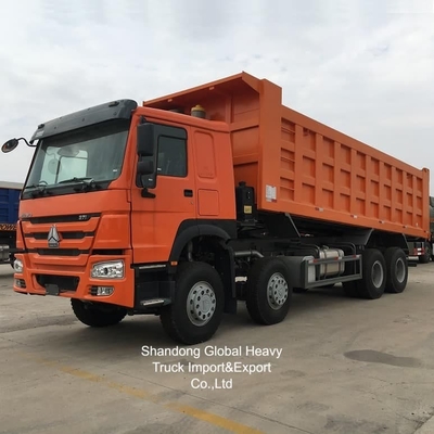 รถดั๊มพ์ขนาดเล็ก Sinotruk HOWO มือสอง 371/375HP 8X4 ขับขวา พร้อมสต็อก