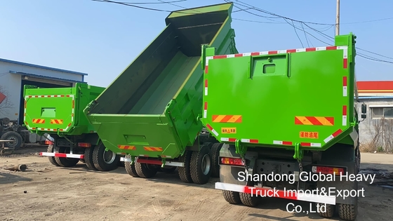 Sinotruk มือสอง HOWO 6X4/8X4 A7/T7 10/12 Wheeler 371hp 18-25cbm รถกระบะถอนน้ําหนัก