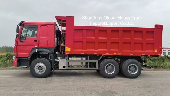 HOWO รถบรรทุกขยะ 8 × 4 พร้อมเครื่องยนต์ 420 HP และชาสีภาระหนักสําหรับการดําเนินงานเหมืองแร่ในธานีเซีย