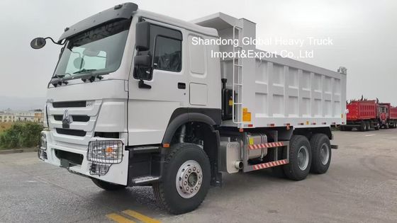 HOWO รถบรรทุกขยะ 8 × 4 พร้อมเครื่องยนต์ 420 HP และชาสีภาระหนักสําหรับการดําเนินงานเหมืองแร่ในธานีเซีย