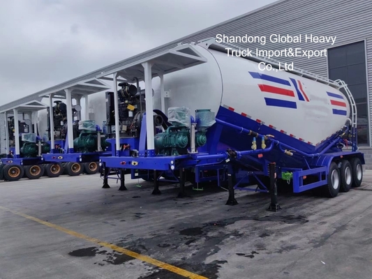 45 Cbm ซีเมนต์ Bulker Semi-trailer กับ 3 axles สําหรับการขนส่งผงแห้ง