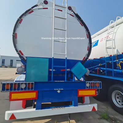 รถกึ่งพ่วงบรรทุกน้ำมันเชื้อเพลิงเหล็กกล้าคาร์บอน 3 เพลา 45000 ลิตร