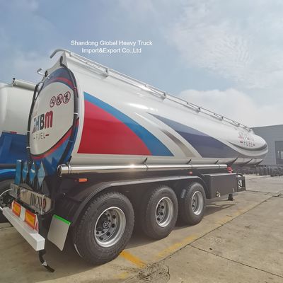 45000 ลิตร 3-Axle Fuel Tanker Semi Trailer สําหรับการขนส่งดีเซล