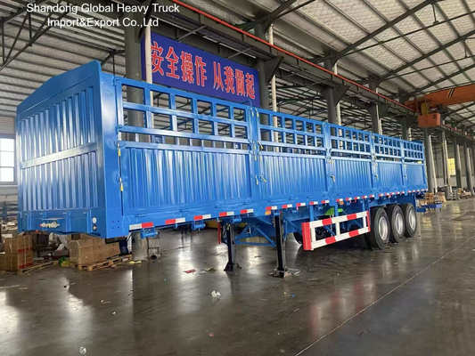 รถกึ่งพ่วงรั้ว 3 เพลา 60 ตัน สำหรับขนส่งปศุสัตว์