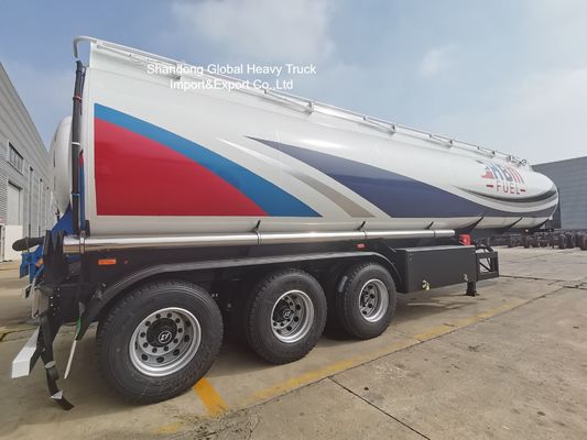 45000 ลิตร 3-Axle Fuel Tanker Semi Trailer สําหรับการขนส่งดีเซล