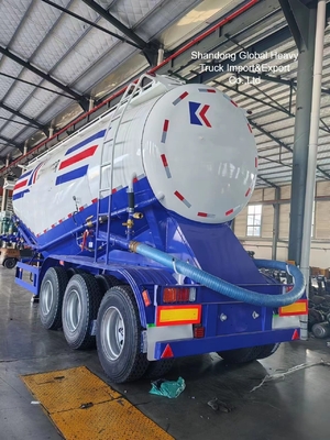 45 Cbm ซีเมนต์ Bulker Semi-trailer กับ 3 axles สําหรับการขนส่งผงแห้ง