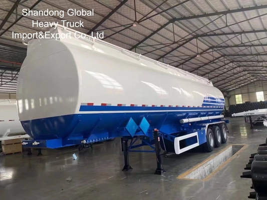 เครื่องบรรทุกน้ํามันไดเซล 45000L ขนาด 3 แอ็กซ์ รถลากครึ่งพร้อมเบรค ABS