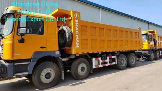 รถดั้มพ์ Shacman F3000 8x4 พร้อมเครื่องยนต์ดีเซล 400 แรงม้า และรูปแบบยกด้านหน้าสำหรับงานก่อสร้างหนัก