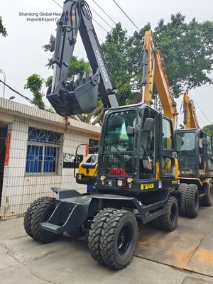 5tons Heavy Wheeled Excavator with 0.5~1.0m³ Bucket Capacity and 58-62 kW Engine Power for Urban Construction