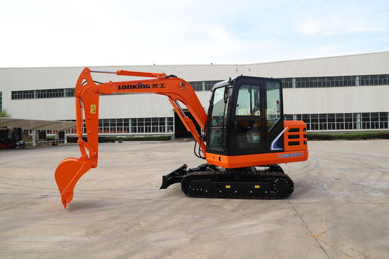 Lonking 6 ตัน ไฮดรอลิก มินิ Excavator กับ 15.4kw/2400rpm เครื่องยนต์และ 5900 * 2000 * 2600 มม มิติ
