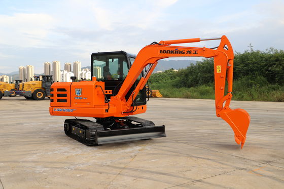 Lonking 6 ตัน ไฮดรอลิก มินิ Excavator กับ 15.4kw/2400rpm เครื่องยนต์และ 5900 * 2000 * 2600 มม มิติ
