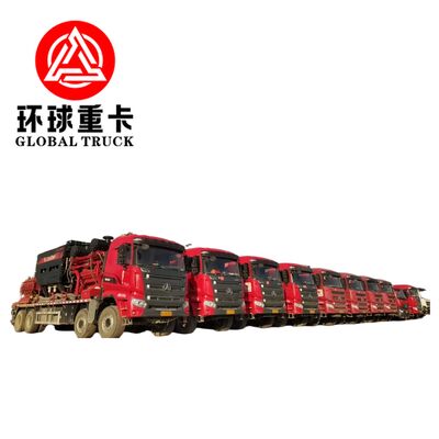 รถบรรทุกหน่วยไฮดรอลิกสำหรับงานขุดเจาะน้ำมัน 2800 แรงม้า พร้อมปั๊มลูกสูบแรงดันสูง และการตั้งค่าขับเคลื่อน 8x6 สำหรับการขุดเจาะน้ำมัน