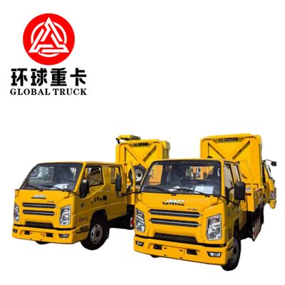 รถบรรทุกเบาะดีเซล HOWO 4 × 2 350hp พร้อมลิฟท์กรรไกรเพื่อความปลอดภัยทางถนนของไนจีเรียและการป้องกันเขตก่อสร้าง
