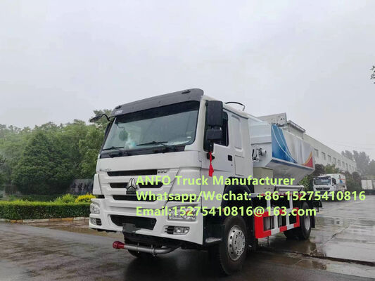 HOWO 10/15/20/30T BCLH-10 เครื่องผสมและบรรจุสารระเบิดแอมโมเนียมไนเตรตเชื้อเพลิง (ANFO) บริการงานระเบิด รถบรรทุกผลิตสารระเบิด MEMU MMU