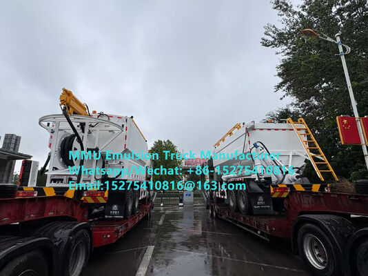 รถผสมและบรรจุระเบิด HOWO 20 ตันอเนกประสงค์ BCRH-20 รถบรรทุกระเบิดแบบผสมสำหรับเหมืองในมองโกเลีย หน่วยผลิตระเบิดเคลื่อนที่ MEMU สำหรับคาซัคสถาน อุซเบกิสถาน อินโดนีเซีย คองโก MMU