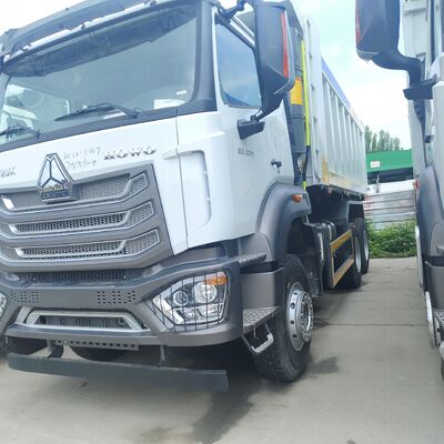 HOWO NX 6×4 รถบรรทุกขุดเหมืองที่มีเครื่องยนต์ 400HP และร่างกระบะแบบ U สําหรับการขนส่งภาระหนัก