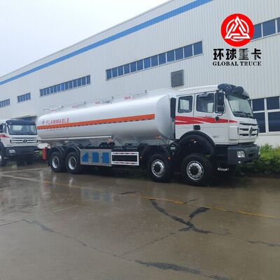 Beiben 8x8 35000L รถบรรทุกน้ํามันเหมืองหินหนักสําหรับการขนส่งน้ํามันดีเซลในคองโก